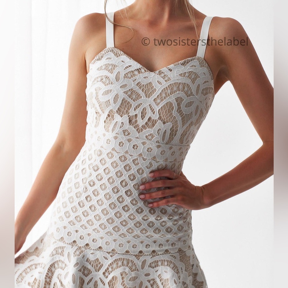 White Lace Mini Dress